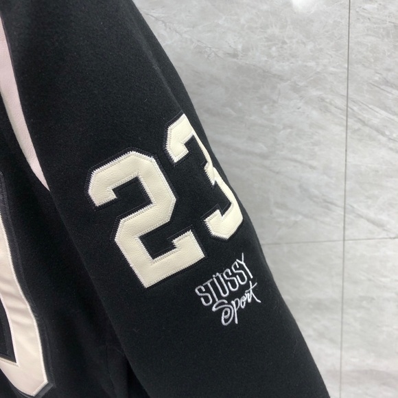 Stussy Black and White Numbered Puffer Jacket - Picture 5 of 6